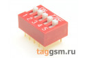 KF1001-05P-R0-GS (Красный) DIP переключатель 5 поз. 24В 0,025А