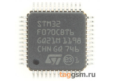 STM32F070CBT6 (LQFP-48) Микроконтроллер 32-Бит, ARM Cortex-M0
