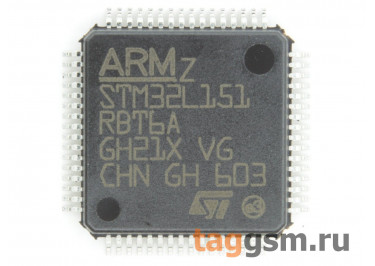 STM32L151RBT6A (LQFP-64) Микроконтроллер 32-Бит, ARM Cortex M3