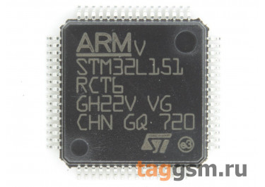 STM32L151RCT6 (LQFP-64) Микроконтроллер 32-Бит, ARM Cortex M3