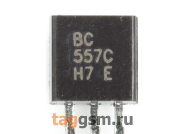 BC557C (TO-92) Биполярный транзистор PNP 50В 0,1А