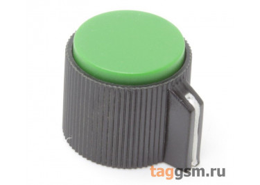 KN113-B / G Ручка пластиковая 23x16,5мм под ось 6мм + винт (Зеленый)