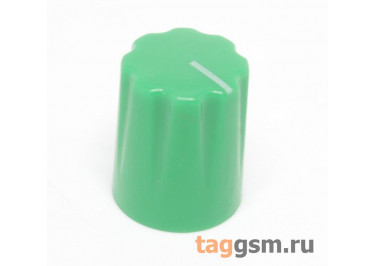 KN-1900H / G Ручка пластиковая 12,7x15,78мм под ось 6,35мм + винт (Зеленый)