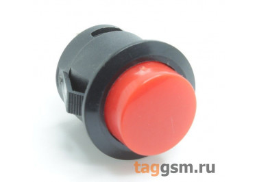R13-507K / R Кнопка на панель красная без фиксации OFF-(ON) SPST 250В 3А (16мм)