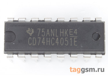 CD74HC4051E (DIP-16) Аналоговый мультиплексор