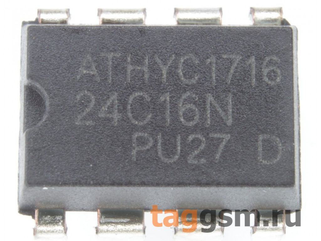 24C16 (DIP-8) Энергонезависимая память EEPROM 16 Кбит