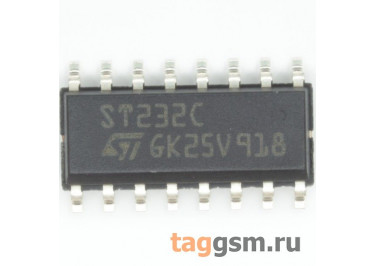 ST232CDR (SO-16) Приемопередатчик RS-232