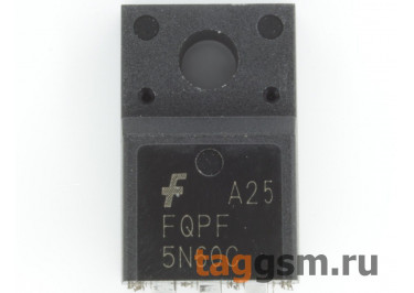 FQPF5N60C (TO-220FP) Полевой транзистор N-MOSFET 600В 4,5А