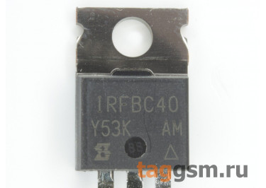 IRFBC40 (TO-220AB) Полевой транзистор N-MOSFET 600В 6,2А