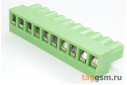 HT508K-5.08-10P (Зеленый) Разъемный клеммник на кабель 10 конт. шаг 5,08мм 150В 8А