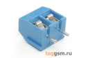 KF301V-5.0-02P-1B (Синий) Винтовой клеммник на плату 2 конт. шаг 5мм 250В 17,5А