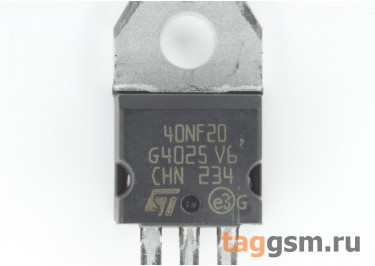 STP40NF20 (TO-220AB) Полевой транзистор N-MOSFET 200В 40А