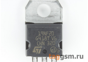 STP19NF20 (TO-220AB) Полевой транзистор N-MOSFET 200В 15А