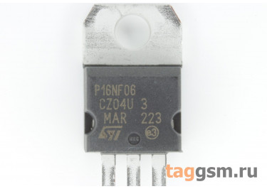 STP16NF06 (TO-220AB) Полевой транзистор N-MOSFET 60В 16А