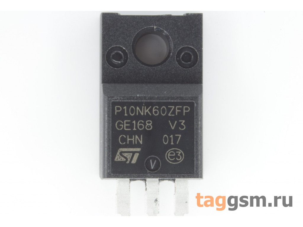 STP10NK60ZFP (TO-220FP) Полевой транзистор N-MOSFET 600В 10А