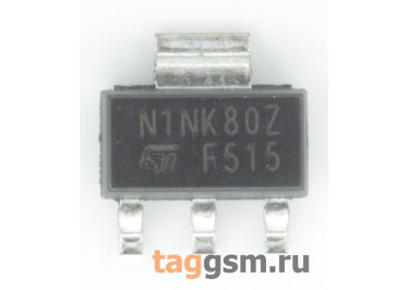 STN1NK80Z (SOT-223) Полевой транзистор N-MOSFET 800В 0,25А