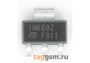 STN1NK60Z (SOT-223) Полевой транзистор N-MOSFET 600В 0,3А