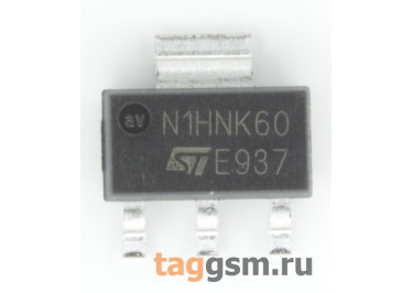 STN1HNK60 (SOT-223) Полевой транзистор N-MOSFET 600В 0,4А