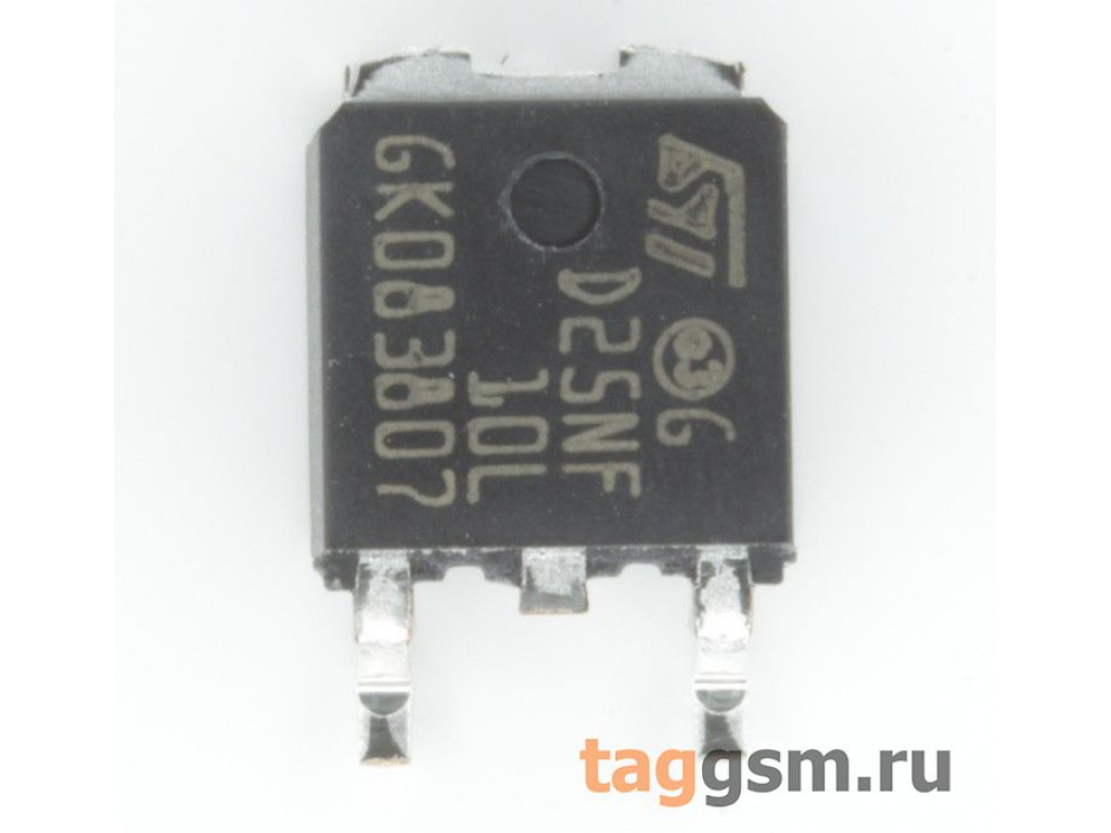 STD25NF10LT4 (D-PAK) Полевой транзистор N-MOSFET 100В 25А