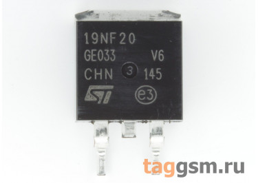 STB19NF20 (D2-PAK) Полевой транзистор N-MOSFET 200В 15А