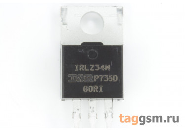 IRLZ34N (TO-220AB) Полевой транзистор N-MOSFET 55В 30А