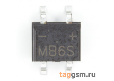 MB6S (SOIC-4) Мост диодный SMD 600В 0,5А
