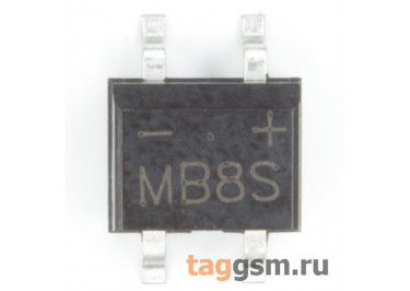 MB8S (SOIC-4) Мост диодный SMD 800В 0,5А