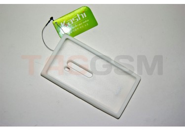 Задняя крышка KSH Nokia 900 силикон-пластик+защитная пленка белая