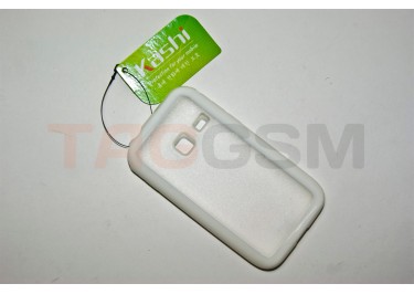 Задняя крышка KSH Samsung S5820 силикон-пластик+защитная пленка белая