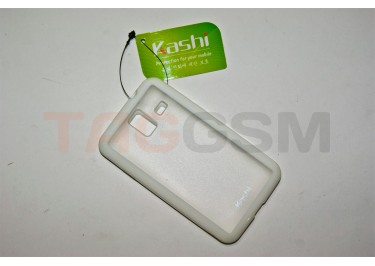 Задняя крышка KSH Samsung S7250 силикон-пластик+защитная пленка белая