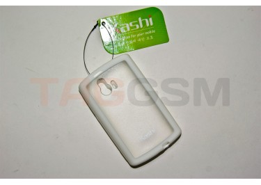 Задняя крышка KSH Soni Ericsson ST15i силикон-пластик+защитная пленка белая