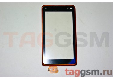 Тачскрин для Nokia N8 (оранжевый) в рамке, ORIG100%