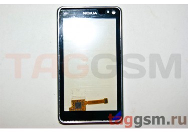 Тачскрин для Nokia N8 (серебро) в рамке, ориг