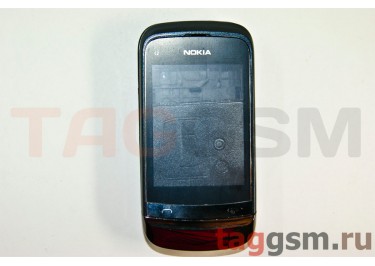 Корпус Nokia C2-06 со средней частью + клавиатура(черный)