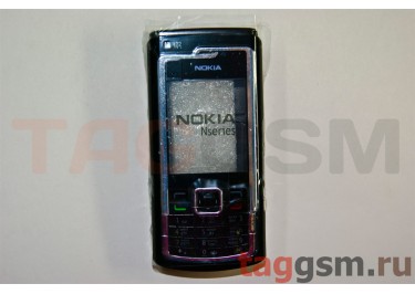 Корпус Nokia N72 со средней частью + клавиатура (черный)