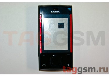 Корпус Nokia X3-00 со средней частью + клавиатура(черный)