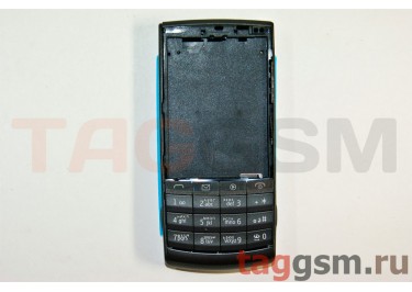 Корпус Nokia X3-02 со средней частью + клавиатура(черный)