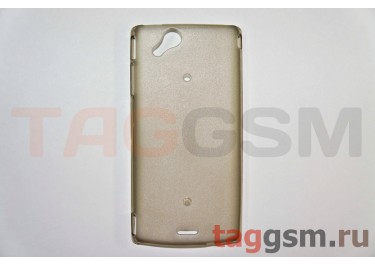 Задняя накладка ультра тонкая Sony-Ericsson X12  Xperia Arc пластик матовая черная