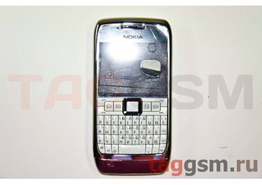 Корпус Nokia E71 со средней частью + клавиатура (белый)