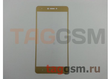 Пленка / стекло на дисплей для XIAOMI Redmi Note 4X (Gorilla Glass) (золото) техпак