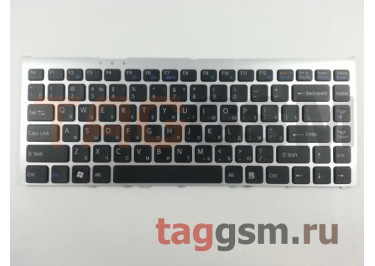 Клавиатура для ноутбука SONY VGN-FW (черный / серебро) c рамкой