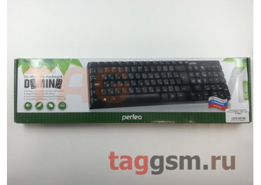 Клавиатура проводная Perfeo DOMINO, USB, черная (PF-8801)