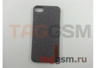 Задняя накладка для iPhone 7 / 8 (4.7") (силикон, ткань, матовая, серая) FINITY