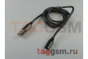 Кабель USB - micro USB (A155) ASPOR (1,2м) (черный / серебро)