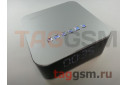 Колонка будильник ASPOR A660 (LCD+Bluetooth+USB+MicroSD+FM+AUX) (серебро)