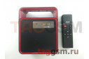Колонка портативная + караоке ASPOR A661 (LCD+Bluetooth+USB+MicroSD+FM+AUX+микрофон) (черно-красная)