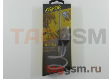 Кабель USB - Type-C (AC-13) ASPOR (1,2м) (серый)