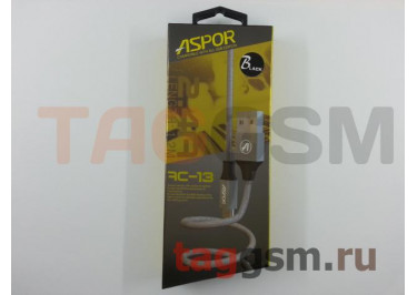 Кабель USB - Type-C (AC-13) ASPOR (1,2м) (черный)