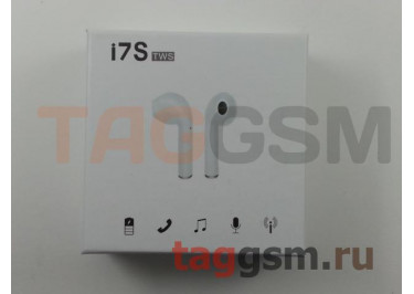 Наушники i7S TWS (Bluetooth) + микрофон (белые) АНАЛОГ AirPods
