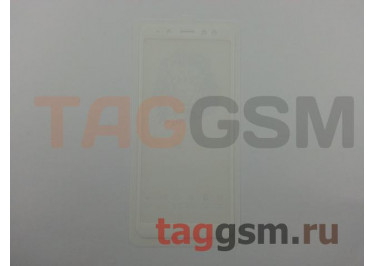 Пленка / стекло на дисплей для Samsung A8 / A530 Galaxy A8 (2018) (Gorilla Glass) 5D (белый) техпак